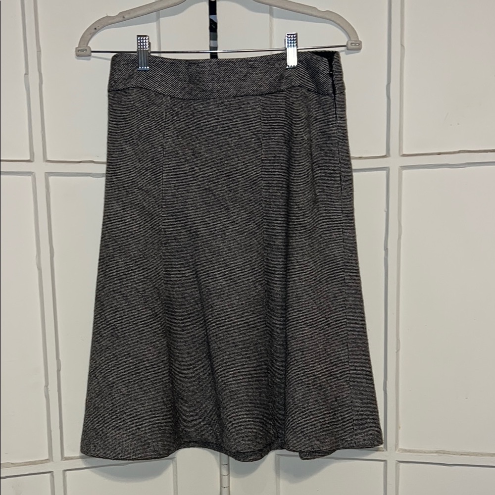 Merona Gray A-Line Knee-Length Skirt lined